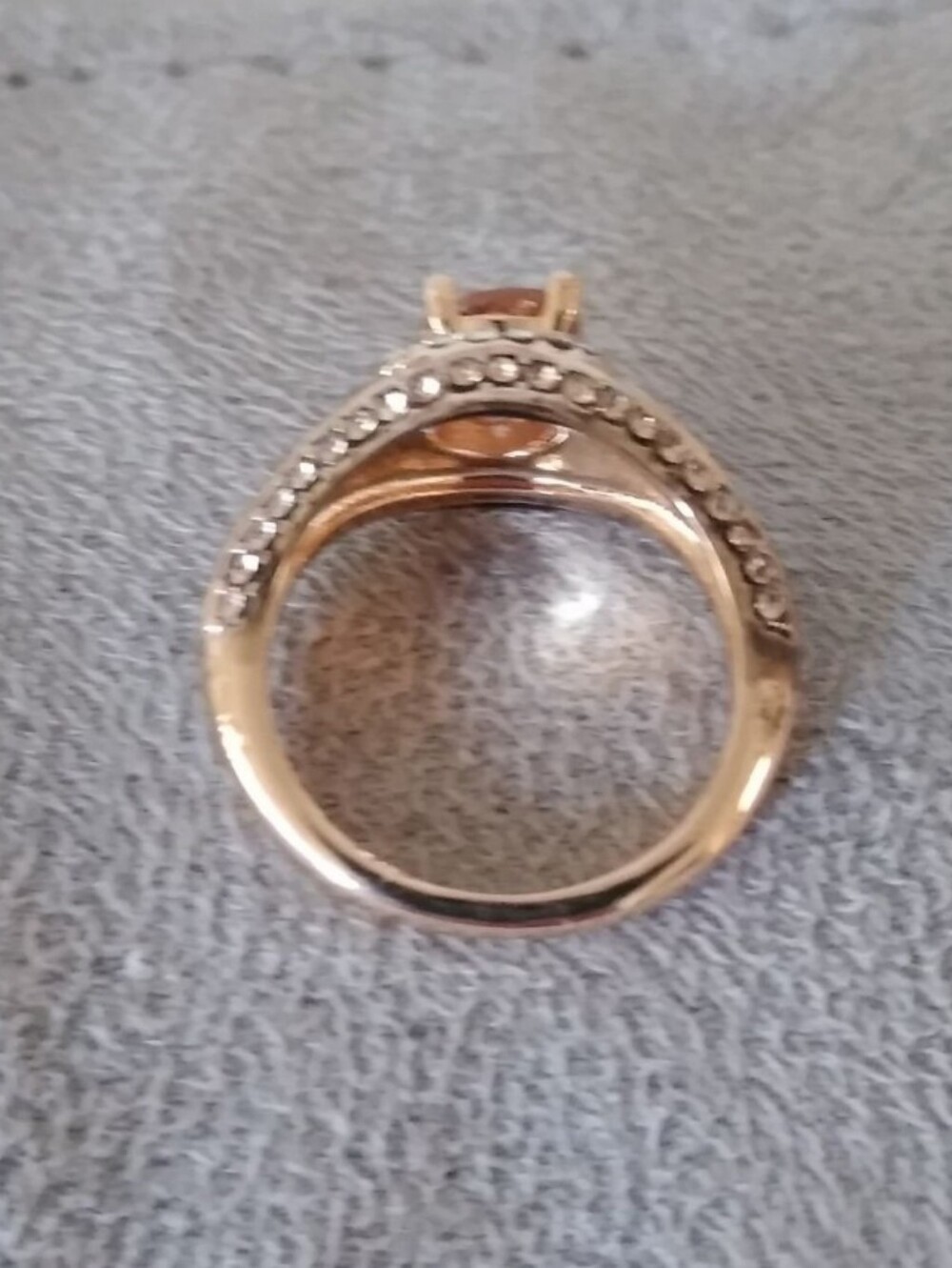 Vintage 14k Gold Over Silver Round Morganite Pink Tourmaline Accent Ring sz 6 - Picture 10 of 12